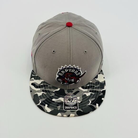 Toronto Raptors Snapback Hat Cap Blockhead Gray/ Camo Hardwood Classics New Era - Picture 2 of 8